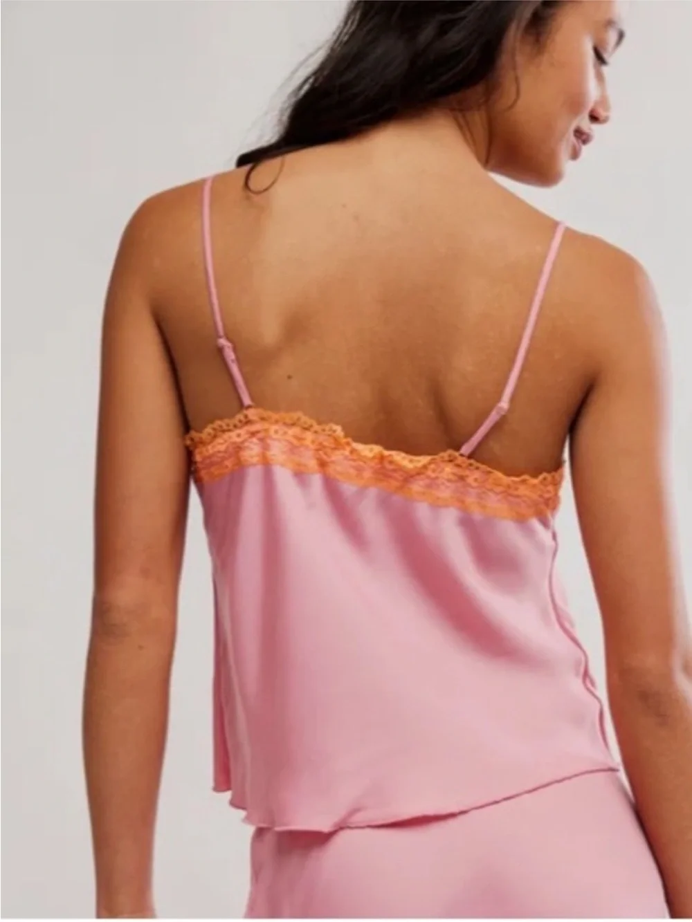 🆕 Intimately Maxi Skirt Lace Set Lingerie Slip Camisole neon WISH YOU WERE HERE